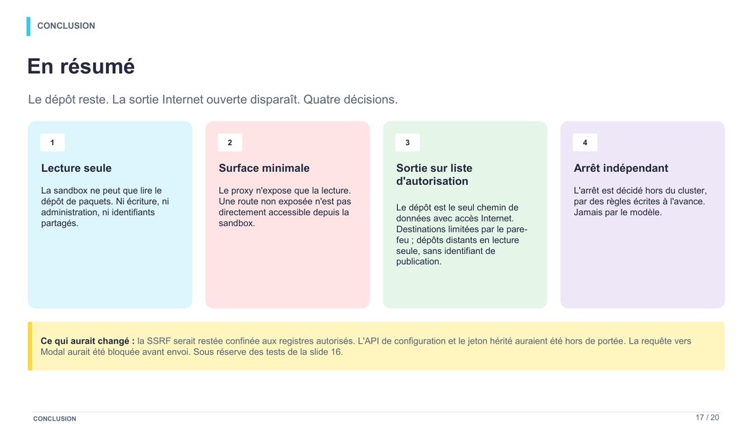 Slide 17 : En résumé
